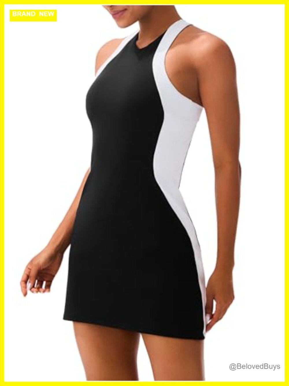 Athletic Tennis Golf Dress for Women with Built-In Bra and Detachable Shorts
